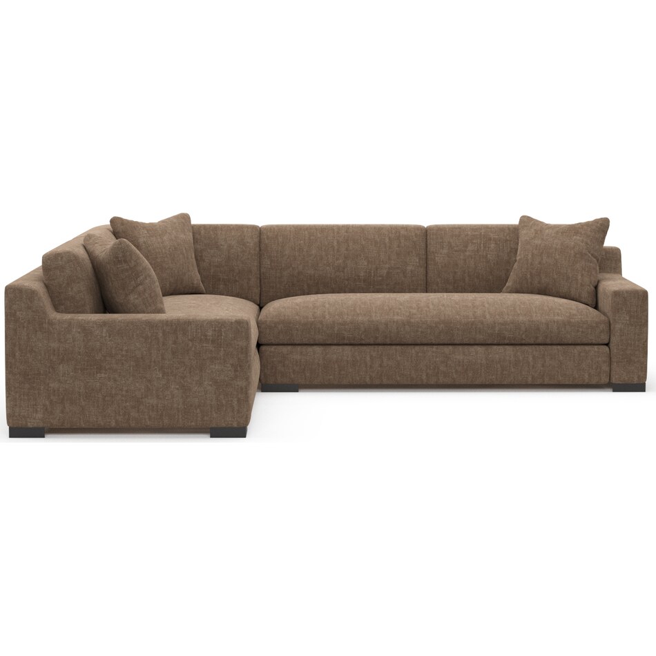 ethan dark brown  pc sectional   