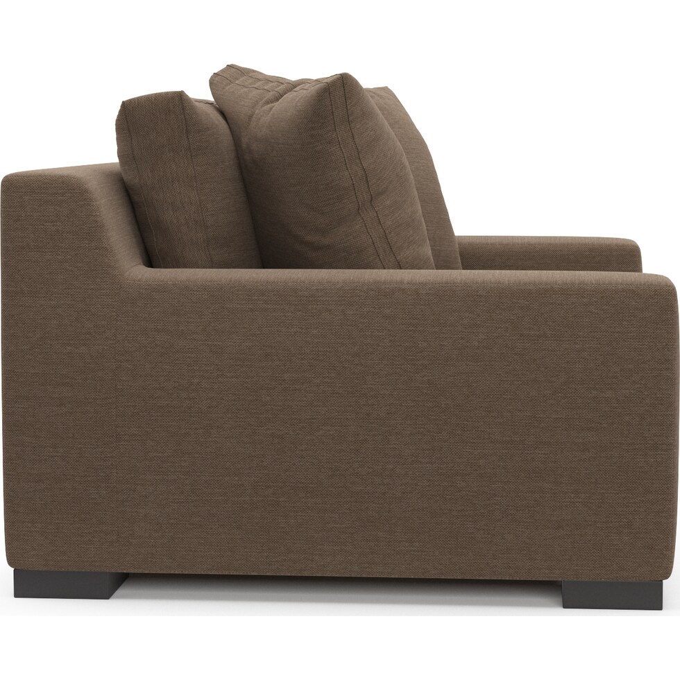 ethan dark brown chair and a half   