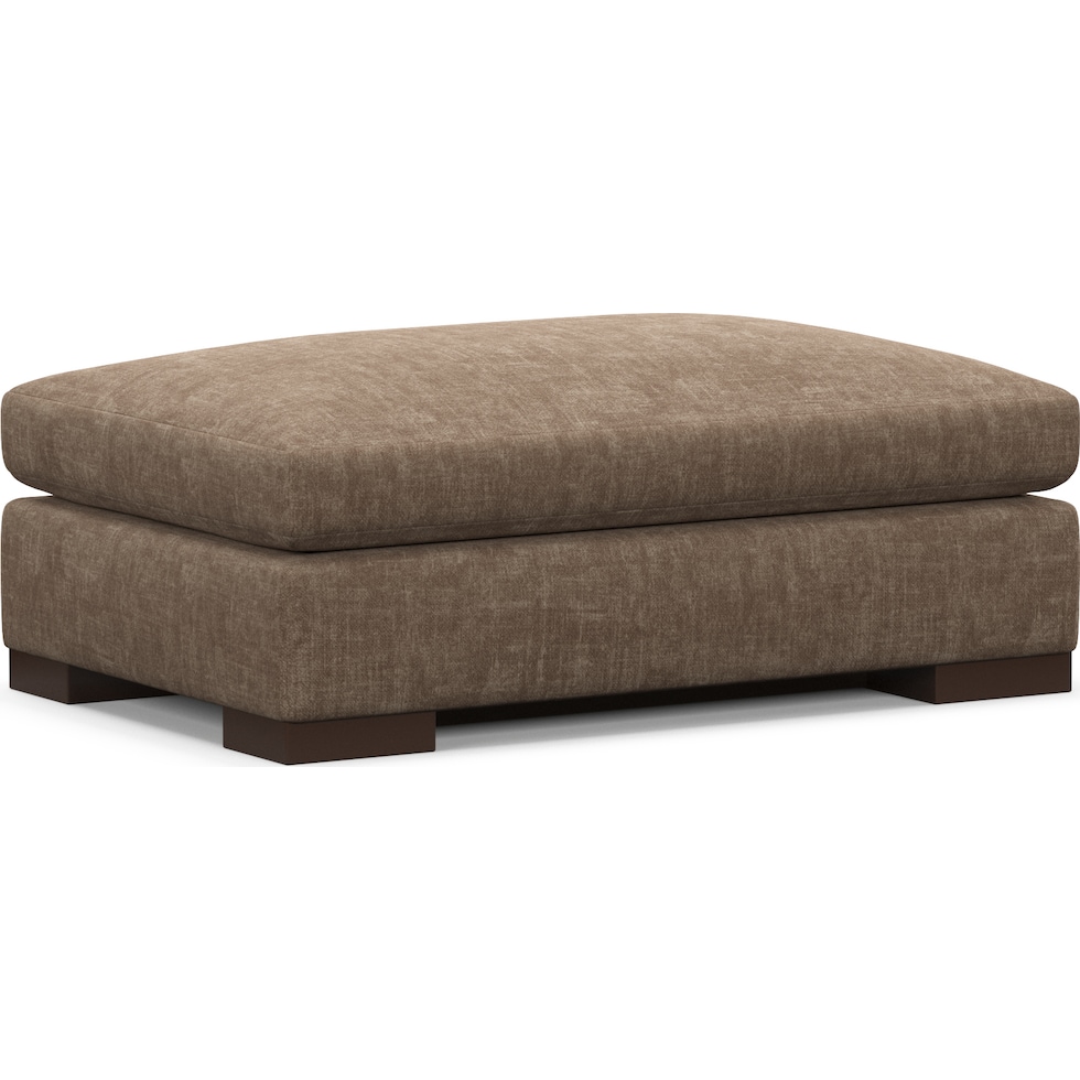 ethan dark brown ottoman   