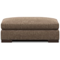 ethan dark brown ottoman   