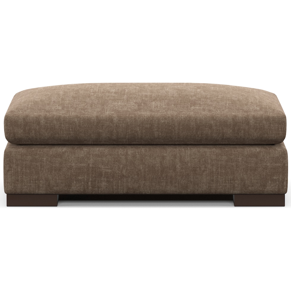 ethan dark brown ottoman   