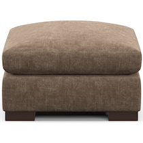 ethan dark brown ottoman   