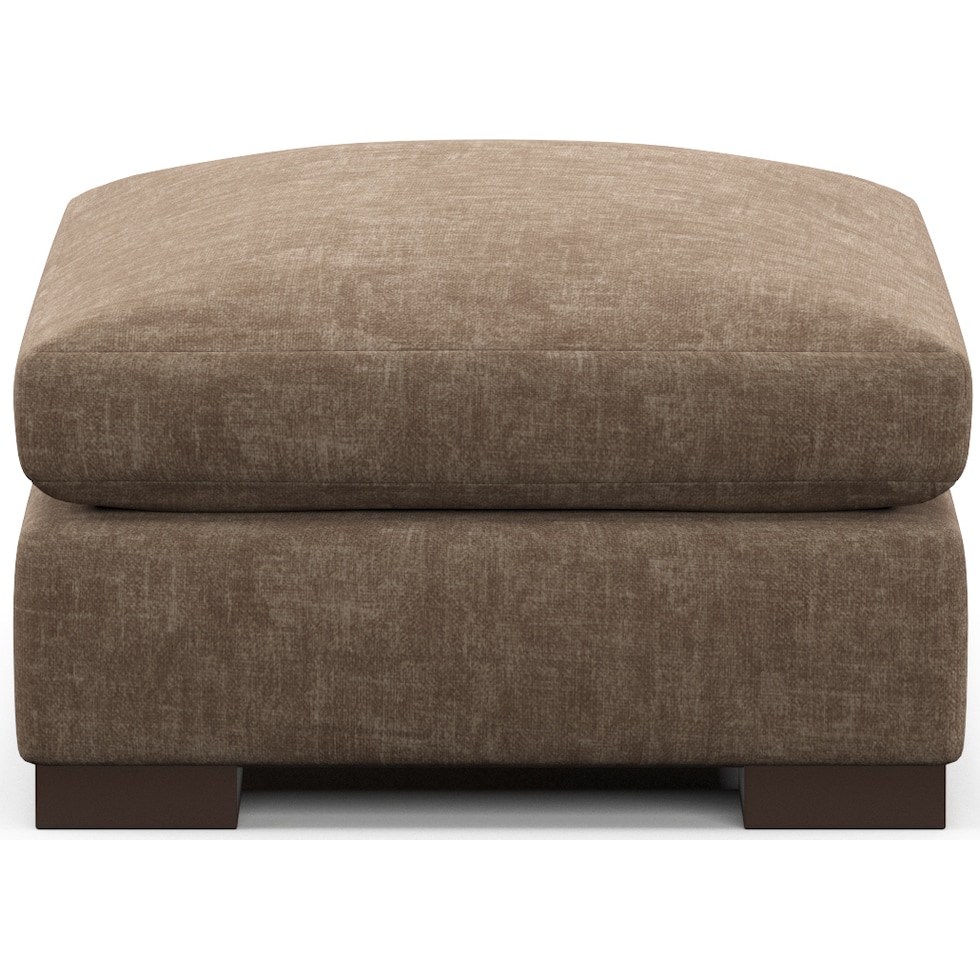 ethan dark brown ottoman   