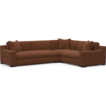 ethan dark brown sectional   