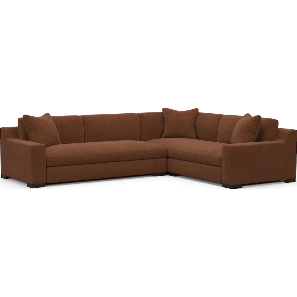 ethan dark brown sectional   