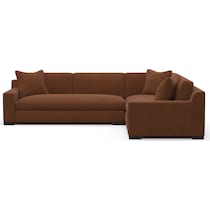 ethan dark brown sectional   