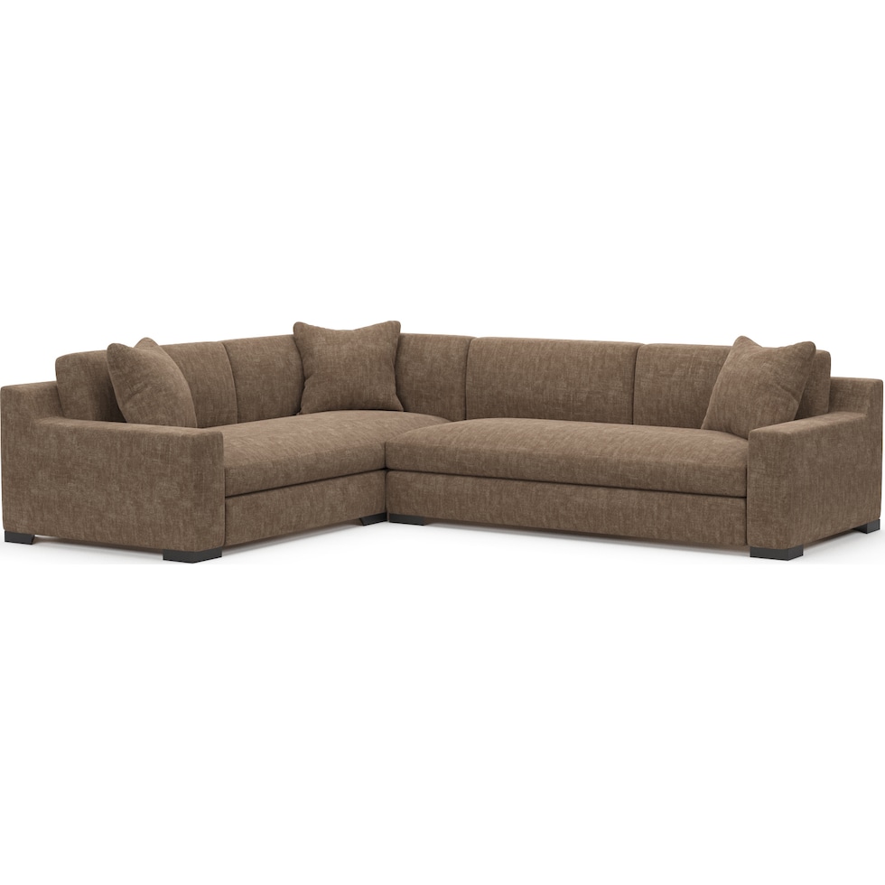ethan dark brown sectional   