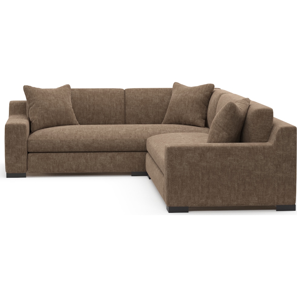 ethan dark brown sectional   