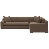 ethan dark brown sectional   