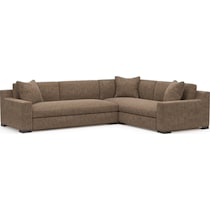 ethan dark brown sectional   