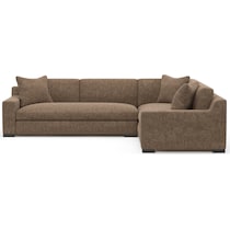 ethan dark brown sectional   
