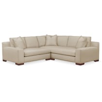 ethan depalma taupe  pc sectional with left facing loveseat   