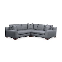 ethan dudley indigo  pc sectional with right facing loveseat   