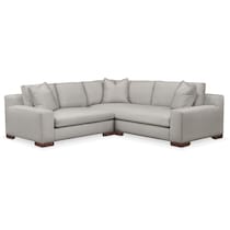 ethan gray  pc sectional with left facing loveseat   
