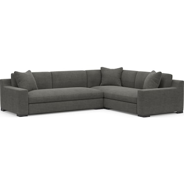 Ethan Foam Comfort 2-Piece Large Sectional with Left-Facing Sofa - Curious Charcoal