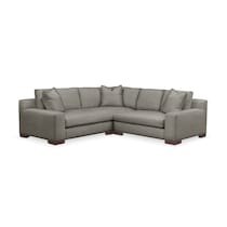 ethan gray  pc sectional with right facing loveseat   