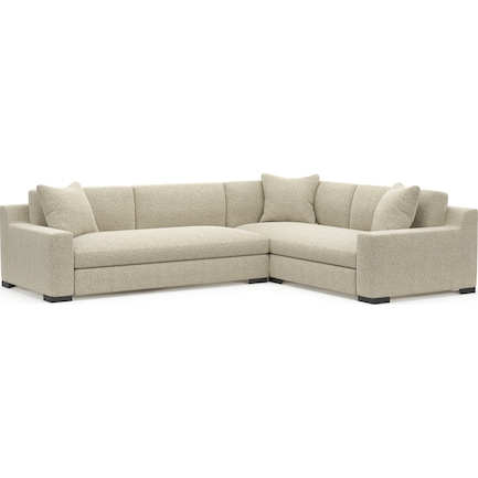 Ethan 2-Piece Foam Comfort Sectional with Left-Facing Sofa - Bloke Cotton