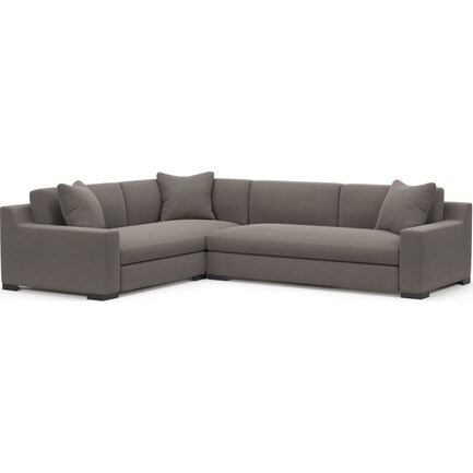 Ethan Foam Comfort Eco Performance 2-Piece Sectional - Sublime Pewter