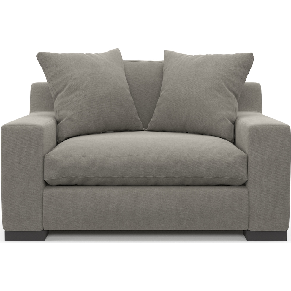 ethan gray chair and a half   