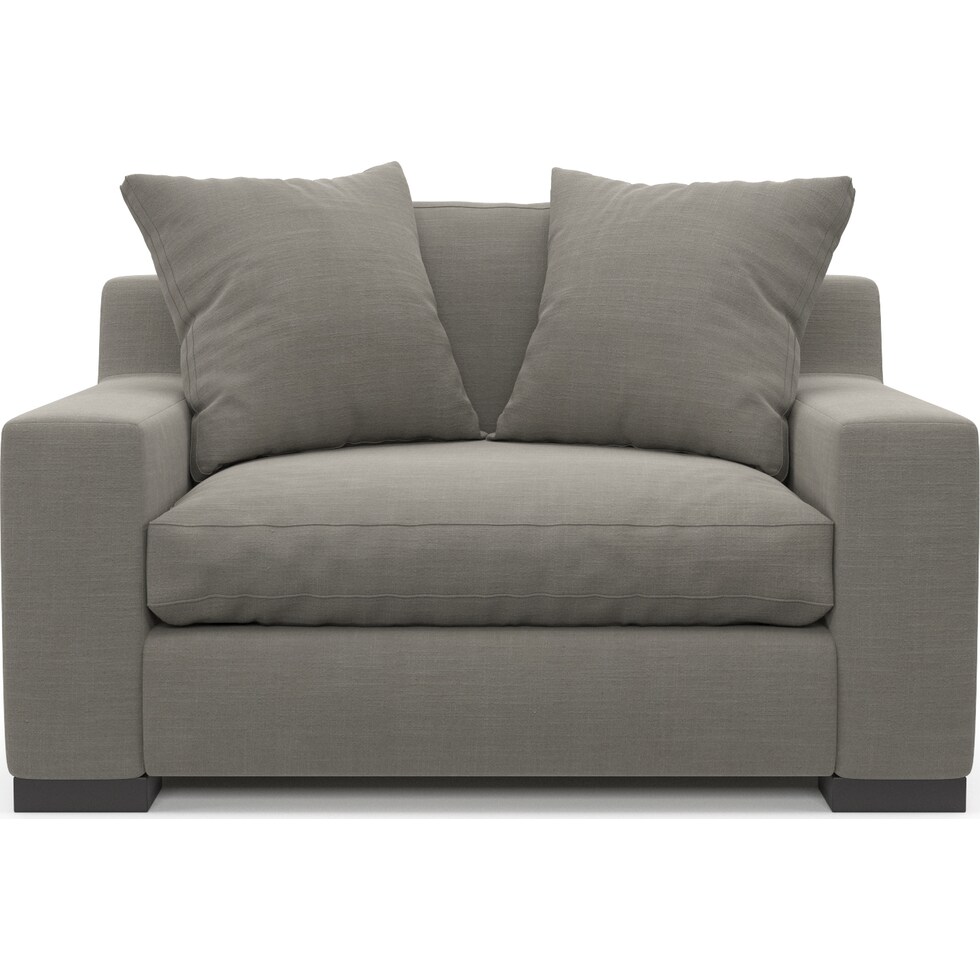 ethan gray chair and a half   