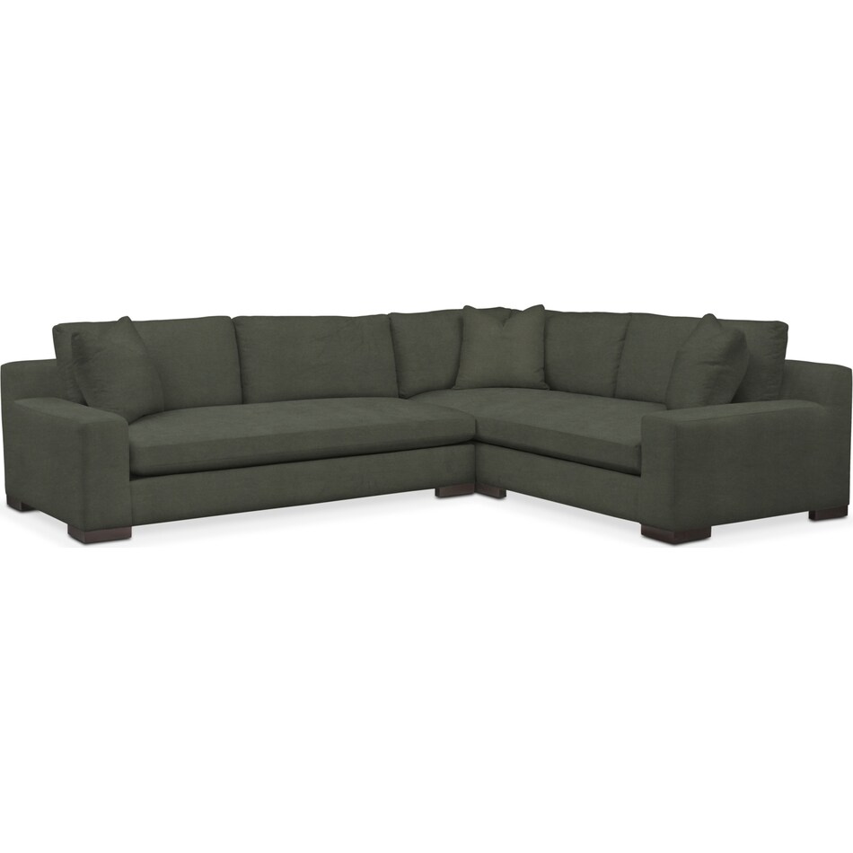 ethan green  pc sectional with left facing sofa   
