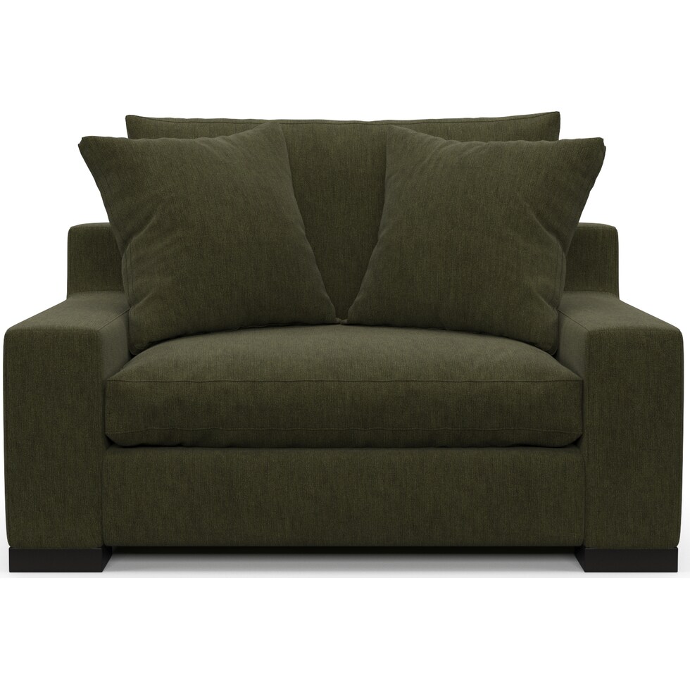 ethan green chair and a half   