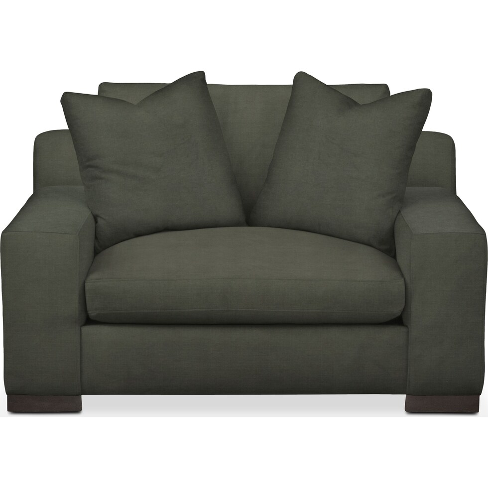 ethan green chair and a half   