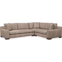 ethan light brown  pc sectional with left facing sofa   