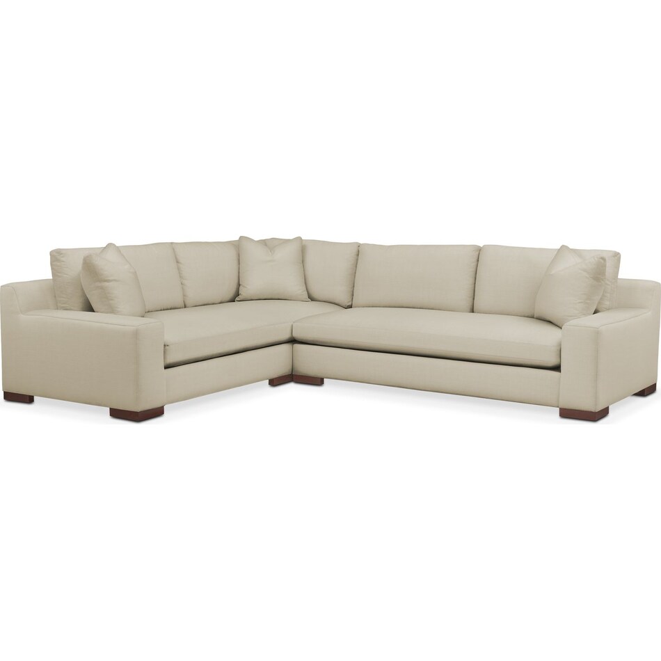 ethan light brown  pc sectional with right arm facing sofa   