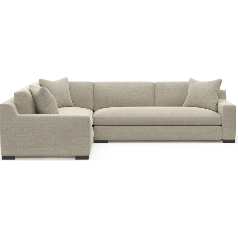 ethan light brown  pc sectional with right facing sofa   