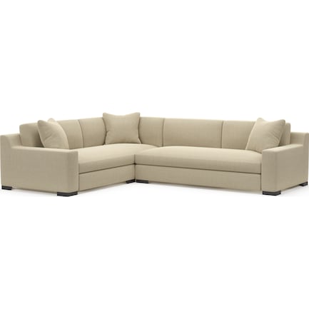 Ethan Foam Comfort Eco Performance 2Pc Sectional w/ Right-Facing Sofa - Broderick Sand