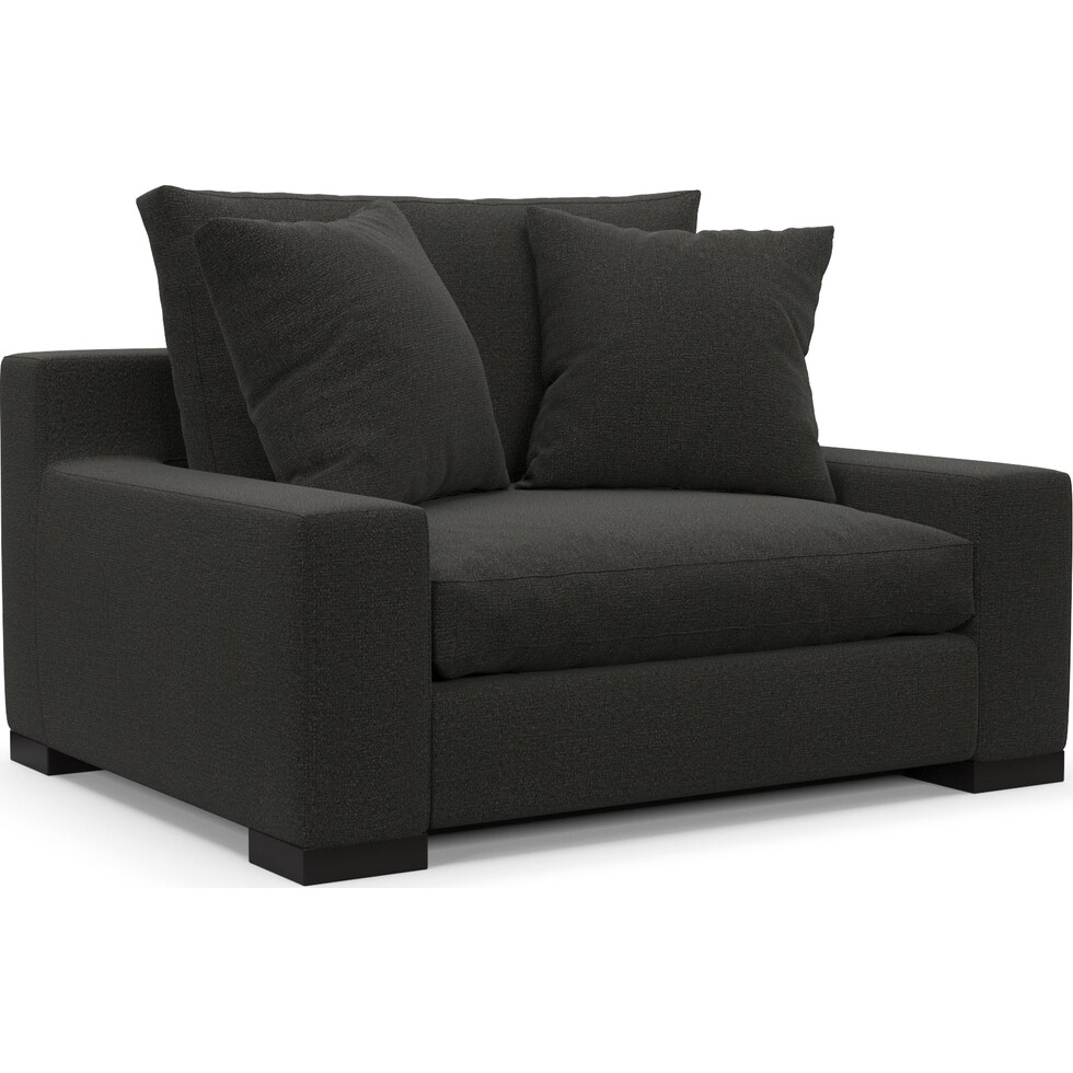 ethan liv onyx chair and a half   