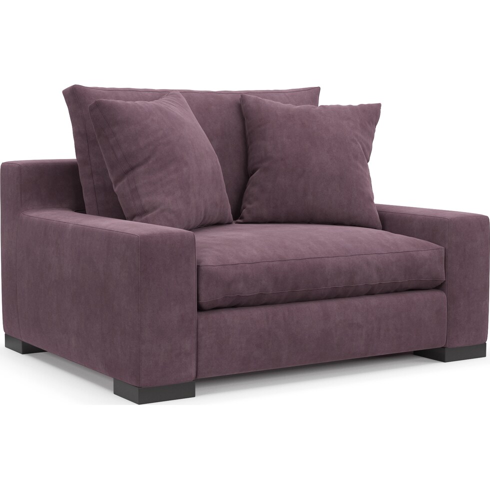 ethan purple chair and a half   