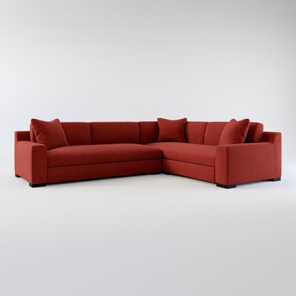 Ethan Foam Comfort 2-Piece Sectional with Left-Facing Sofa - Bloke Brick