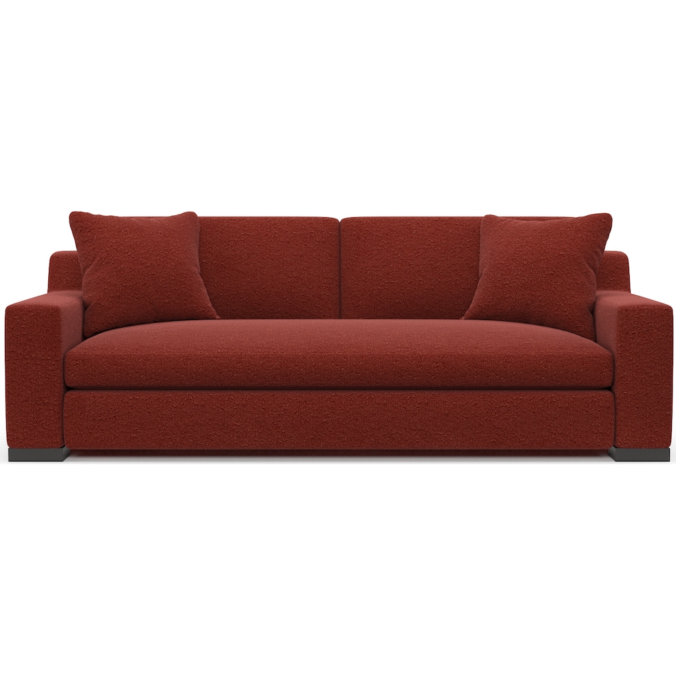 ethan red sofa   