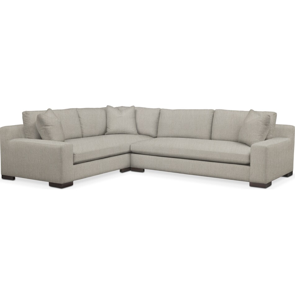 ethan synergy oatmeal  pc sectional with right facing sofa   