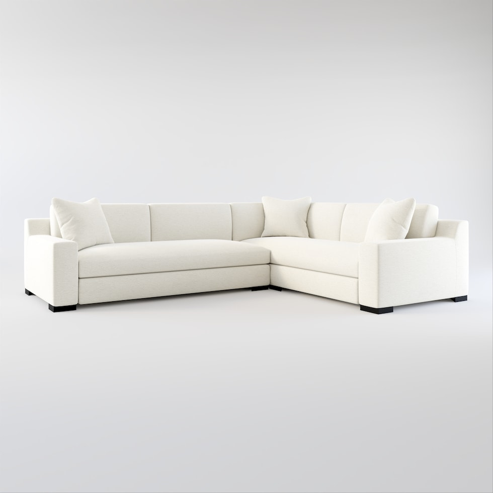 ethan white  pc sectional with left facing sofa   