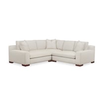 ethan white  pc sectional with right facing loveseat   