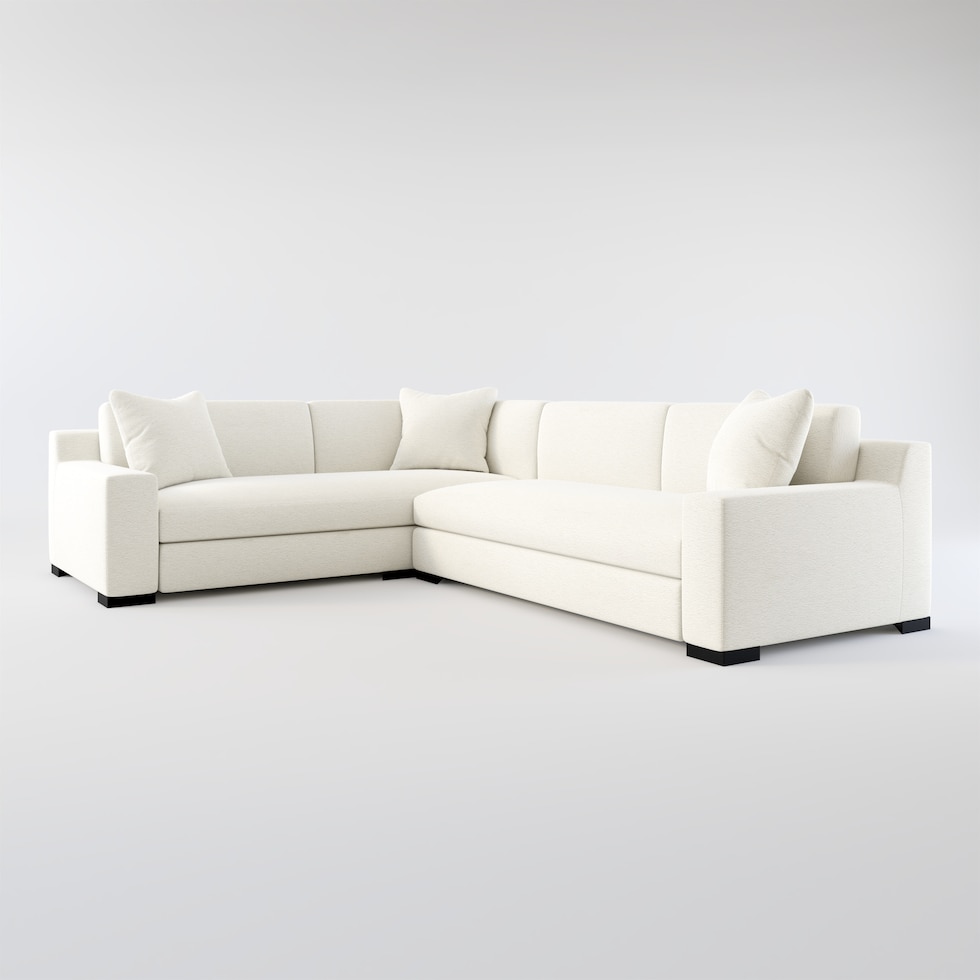 ethan white  pc sectional with right facing sofa   