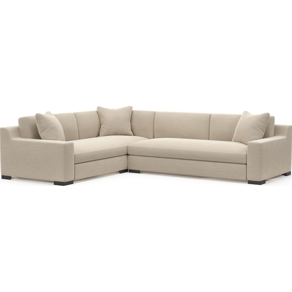 ethan white  pc sectional with right facing sofa   