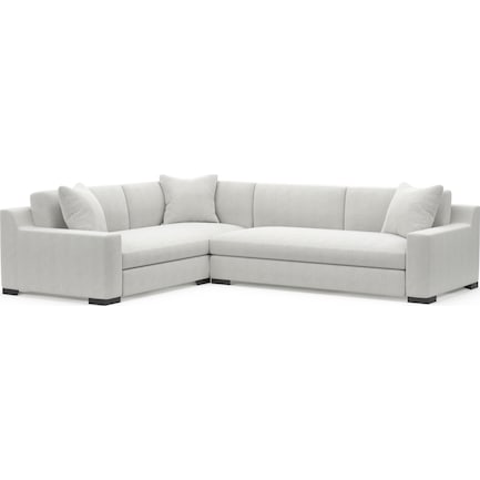 Ethan 2-Piece Foam Comfort Sectional with Right-Facing Sofa - Bloke Snow