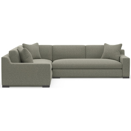 Ethan 2-Piece Foam Comfort Sectional with Right-Facing Sofa - Bloke Smoke