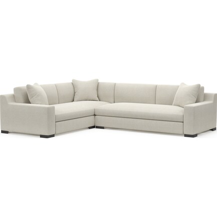 Ethan Hybrid Comfort 2-Piece Sectional with Right-Facing Sofa - Sherpa Ivory