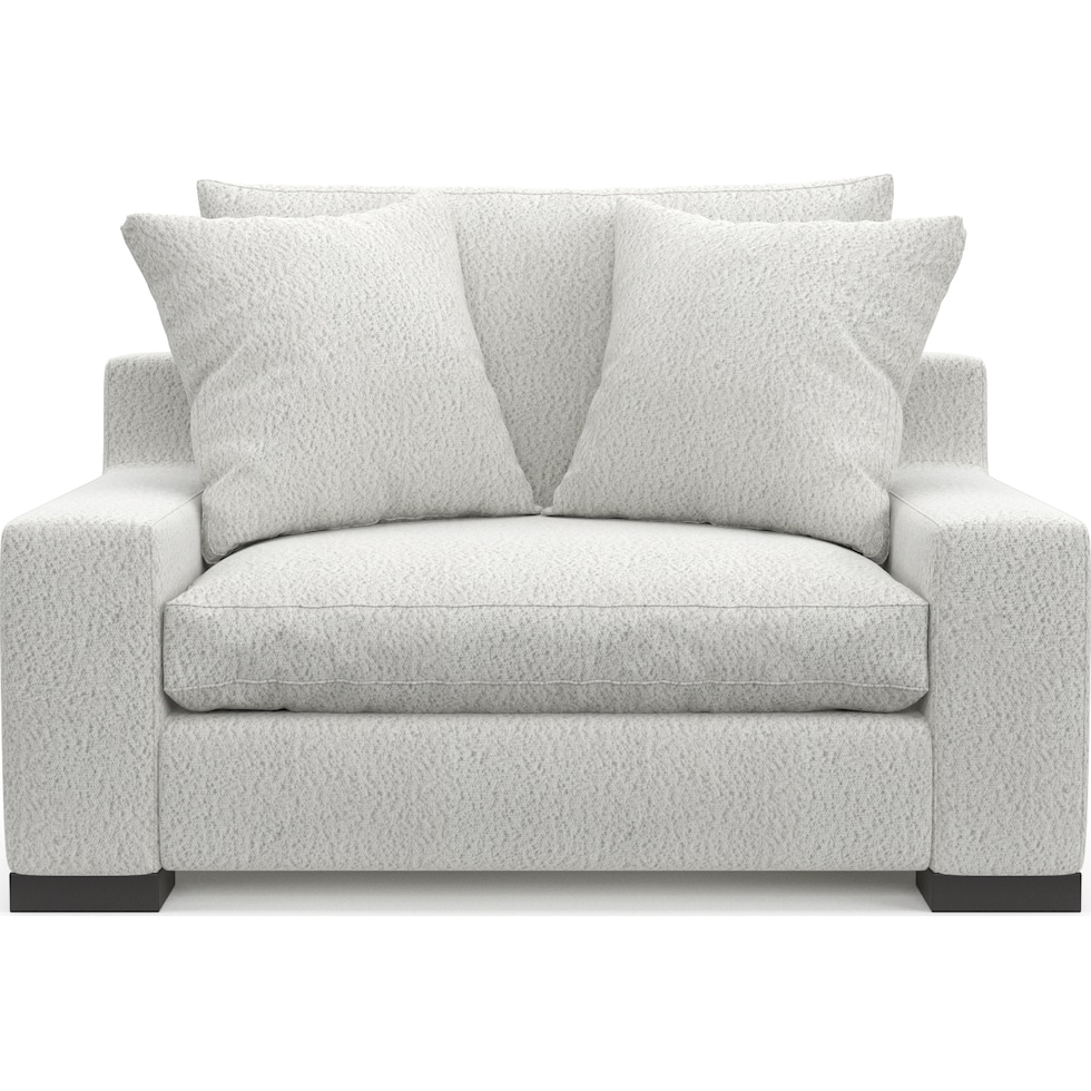 ethan white chair and a half   