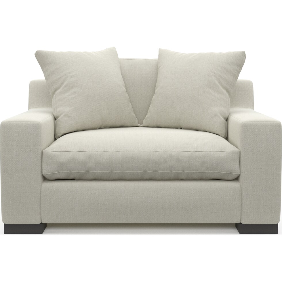 ethan white chair and a half   