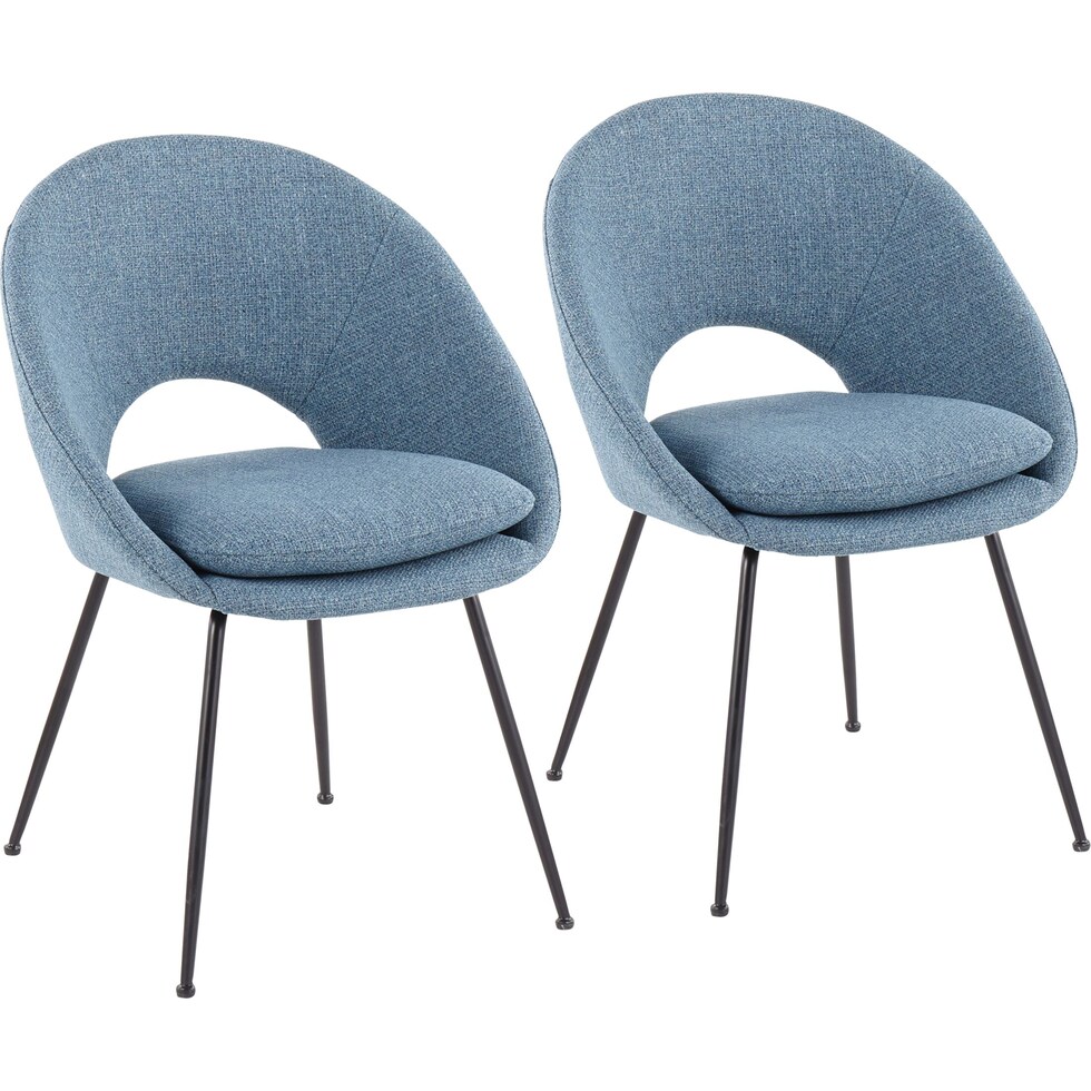ethel blue dining chair   