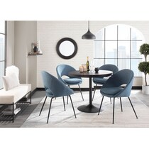 ethel blue dining chair   