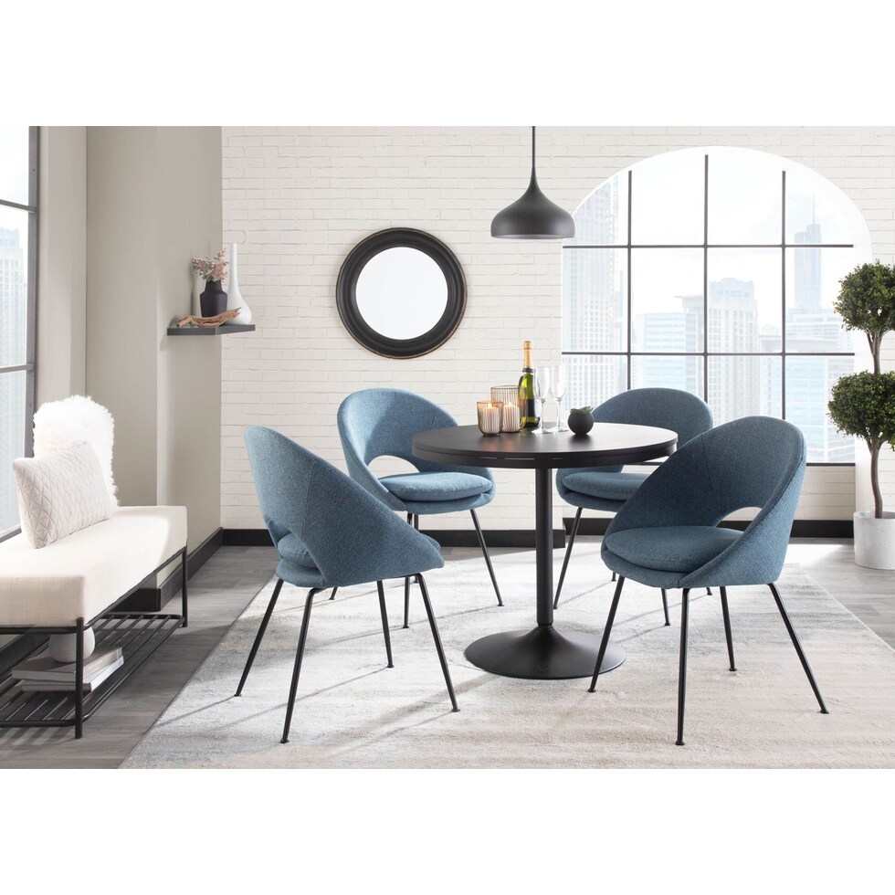 ethel blue dining chair   