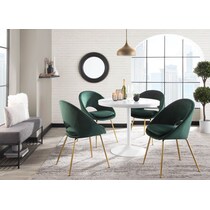 ethel gold green dining chair   
