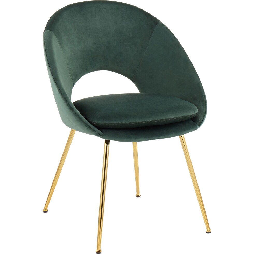 ethel gold green dining chair   